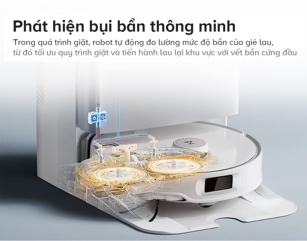 Robot hút bụi lau nhà Roborock Qrevo Edge 5V1 - Đen/Trắng